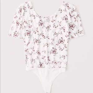 Abercrombie white floral bodysuit